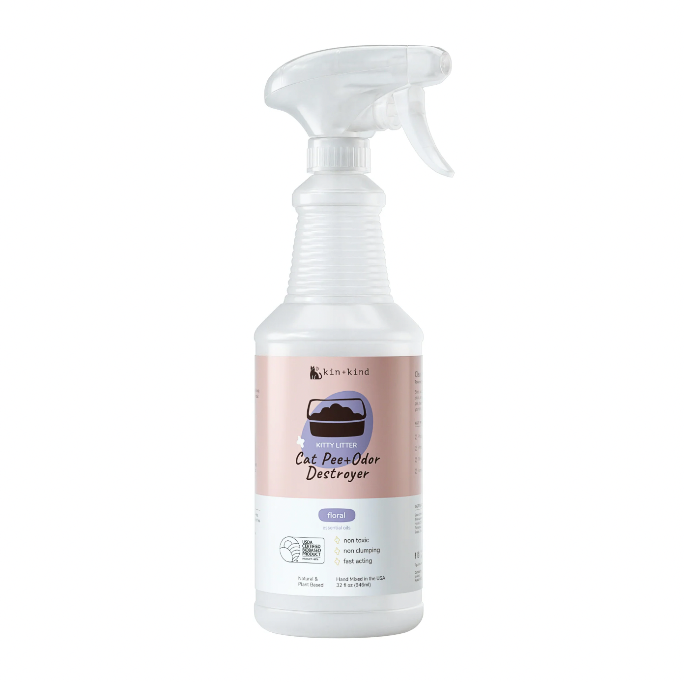 【Kin + Kind】Cat Pee+Odor Destroyer For Cat Litter 946 ml