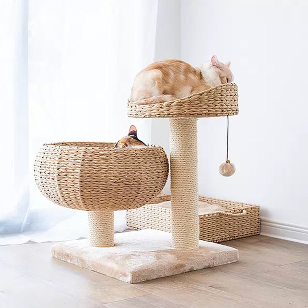 BBDD Rattan Cat Tree 62cm