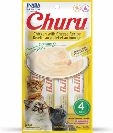 【INABA】Churu Purées Cat Treat - Chicken with Cheese