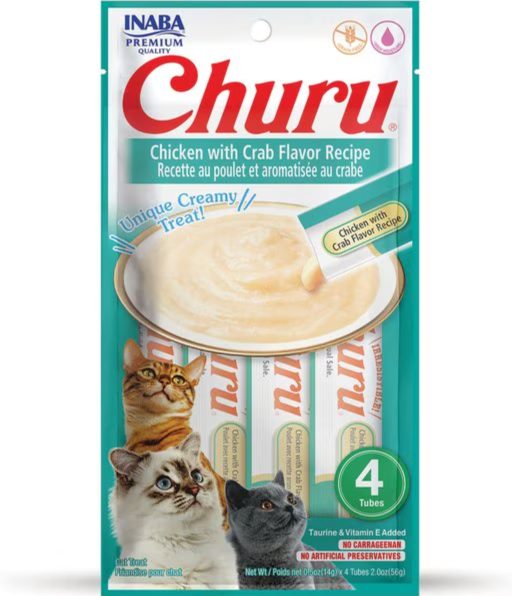 【INABA】Churu Purées Cat Treat - Chicken with Crab