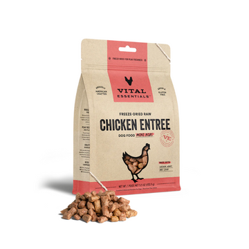 【VITAL ESSENTIALS VE】Dog Freeze-Dried Raw - Chicken Dinner Mini Nibs 14 oz