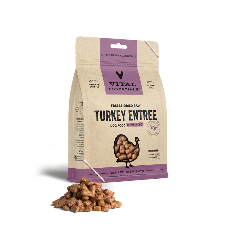 【VITAL ESSENTIALS VE】Dog Freeze-Dried Raw - Turkey Dinner Mini Nibs 14 oz