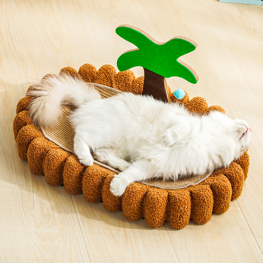 Multi-functional Scratchboard - Coconut Tree Super Comfortable Cat Scratcher + Bed